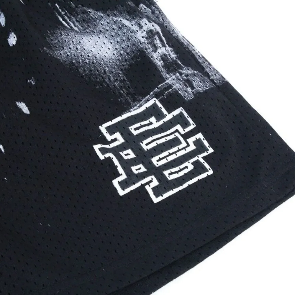 Eric Emanuel New York City Skyline Black Graphic Mesh Mens Large EE Basic Shorts
